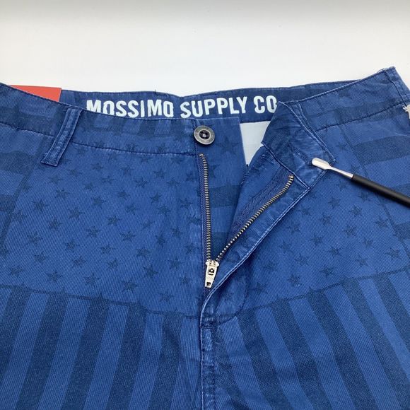 Mossimo Supply Co Mens Shorts Stars & Stripes Blue Size 32 NWT - Picture 5 of 9